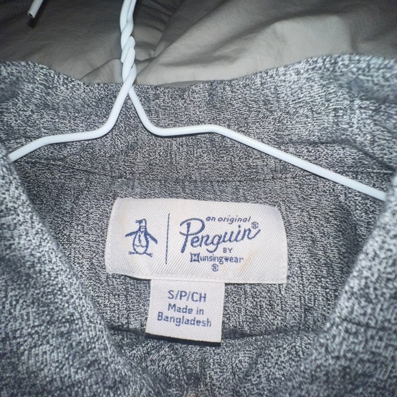 Original Penguin Button Up Shirt- Men’s - S - Grey - Picture 3 of 4